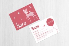 Roze Bambi Met Vogels Roze Bambi Met Vogels